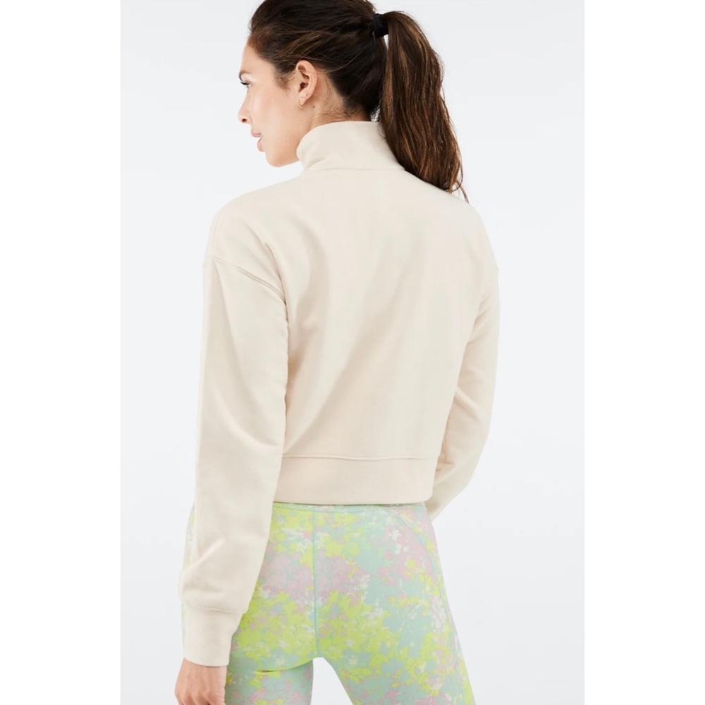 Fabletics Kat Half Zip Pullover Tapioca Sz Large - Picture 3 of 12